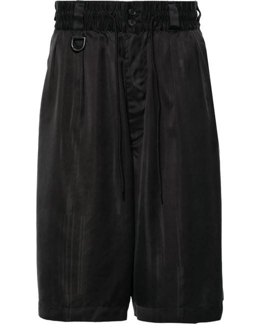 Y-3 Black 3s Drawstring-waist Track Shorts for men