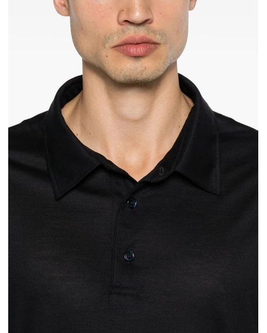 Brioni メンズ ブラック グラフィック ポロシャツ 【公式通販】