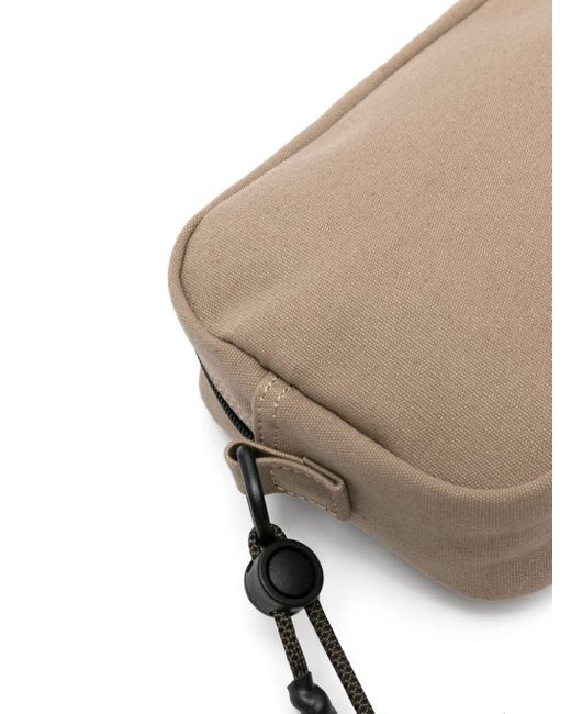 Emporio Armani Brown Tech Canvas Messenger Bag for men