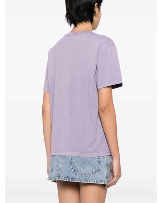 T-shirt ample Puff Logo en coton Alexander Wang en coloris Purple