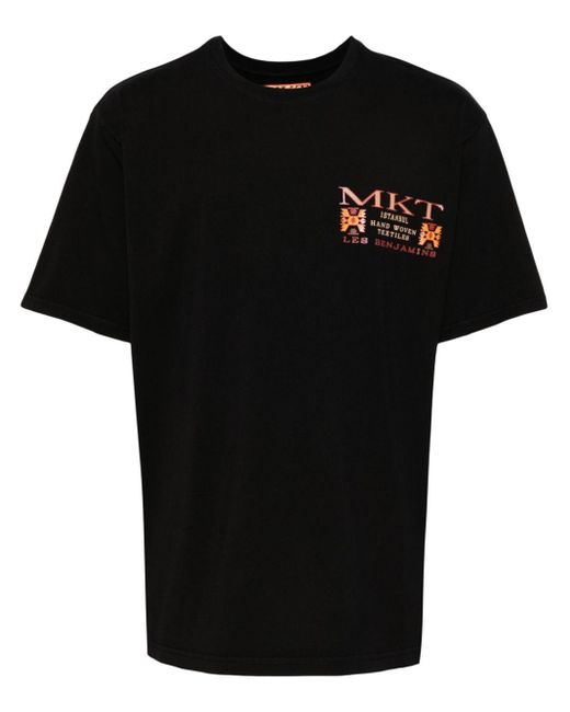 Les Benjamins Black X Market Graphic-print Cotton T-shirt for men