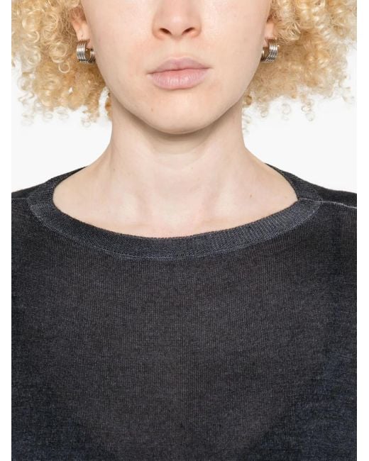 Avant Toi Black Pullover mit Cropped-Ärmeln