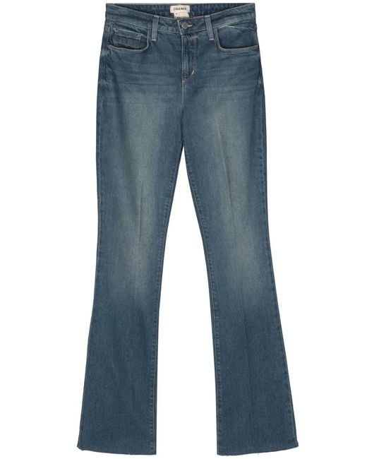 L'Agence Blue Ruth Straight-Leg Jeans
