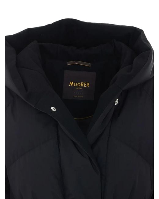 Moorer Black Wintra Hooded Padded Coat