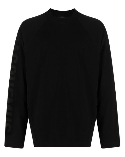T-shirt a maniche lunghe con stampa di Jacquemus in Black da Uomo
