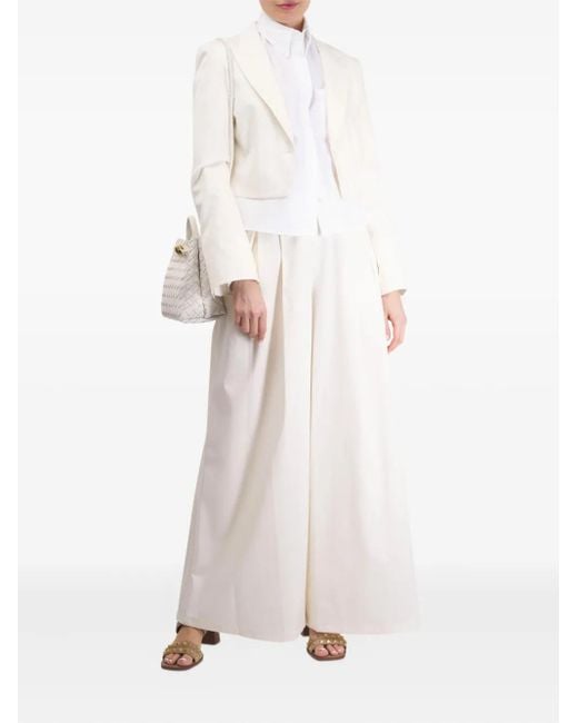 Twp White Pleated Trousers