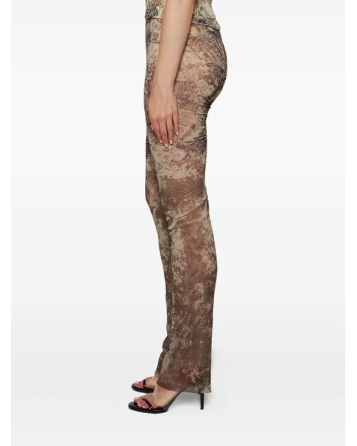 Jean Paul Gaultier Gray Medallion-Print Trousers