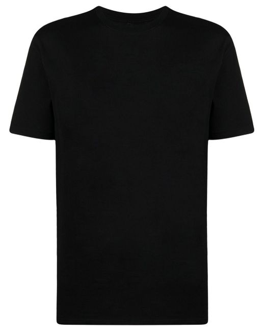 Jil Sander Black Crew Neck T-Shirt With Seasonal Print On The Back for men