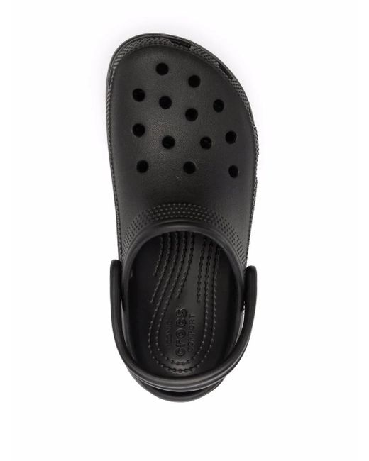 CROCSTM Black Classic Platform Clog Slides