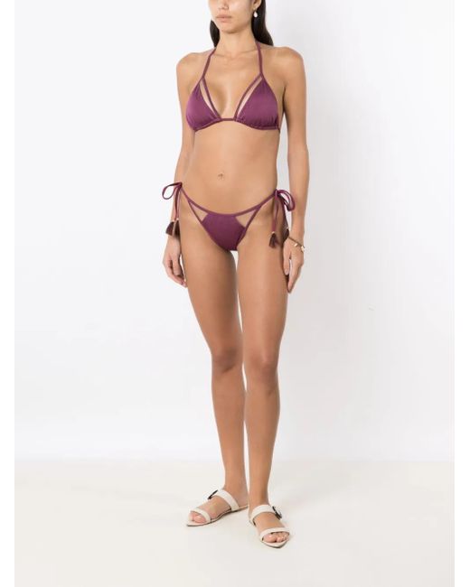 Brigitte Bardot Purple Cut-Out Triangle-Cup Bikini