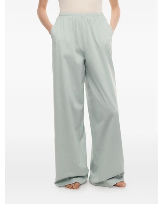 12 STOREEZ White Mica Mercerised Cotton Trousers