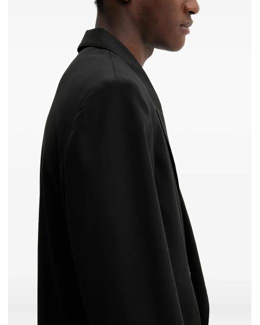 Nanushka Black Double-Breasted Patch-Pocket Blazer for men