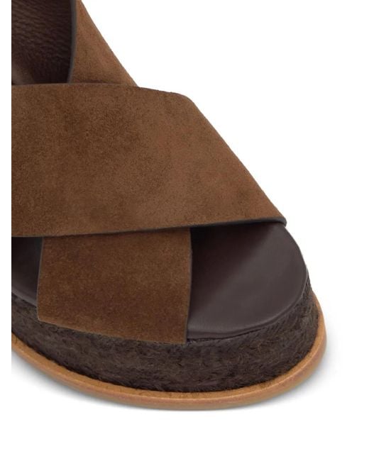 Castaner Brown Betina C Suede Wedge Sandals