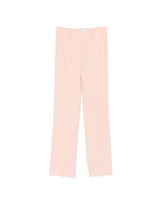 SIMONA CORSELLINI Pink Tailored Trousers