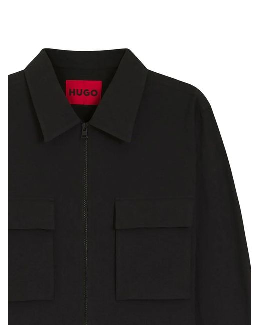 Boss Black Patch Pockets Cotton Shirt for men
