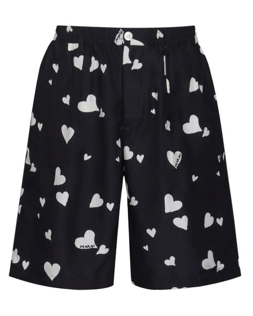 Bermudas Bunch Of Hearts Marni de hombre de color Black