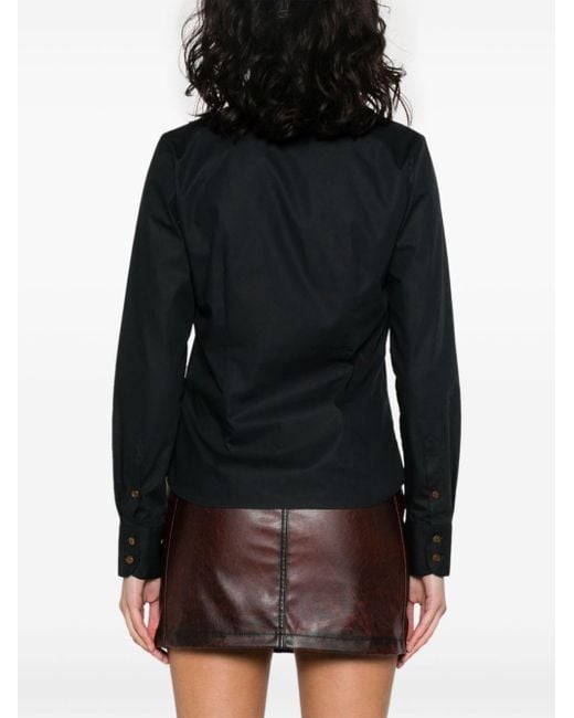 Camicia con ricamo Orb di Vivienne Westwood in Black