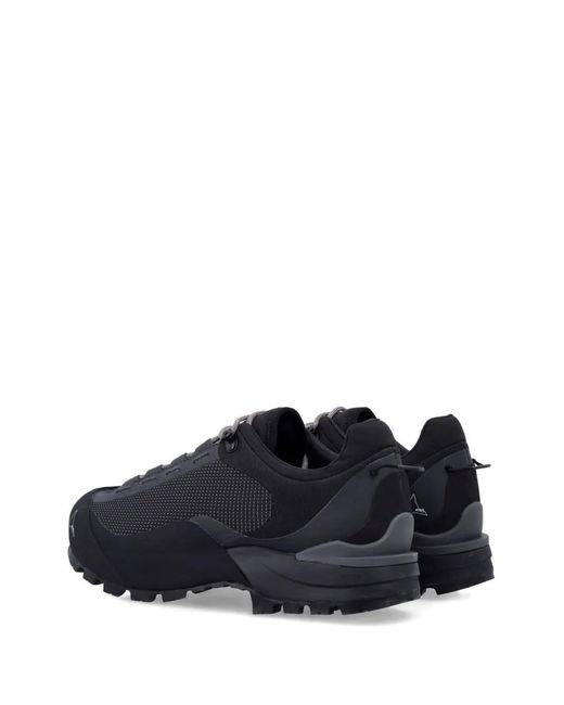 Roa Black Dotted Logo Sneakers for men