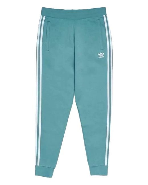 Adidas Blue Originals Three-Stripes Track Pants for men