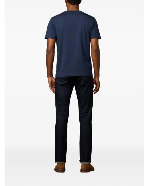 Hackett Blue Badge-Patch T-Shirt for men