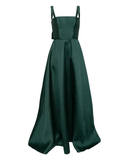 Amsale Square-neck Gown Green
