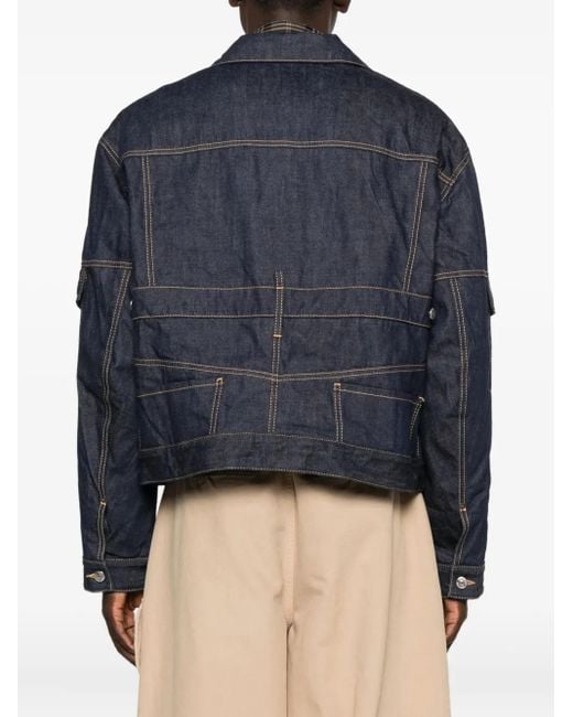 メンズ DSquared² マルチポケット デニムジャケット Blue