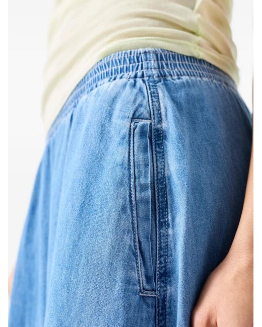 American Vintage Izeway Rok Met Elastische Taille in het Blue