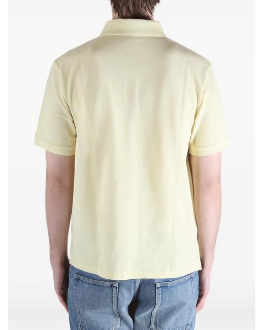 Saint Laurent Natural Short-Sleeve Polo Shirt for men