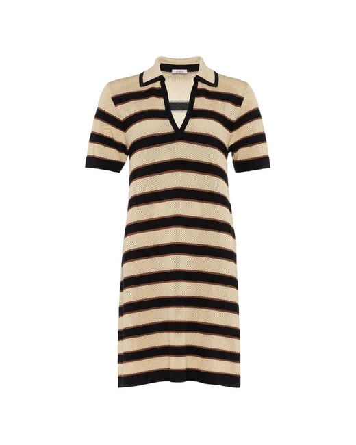Eres White Hémisphère Striped Knitted Mini Dress