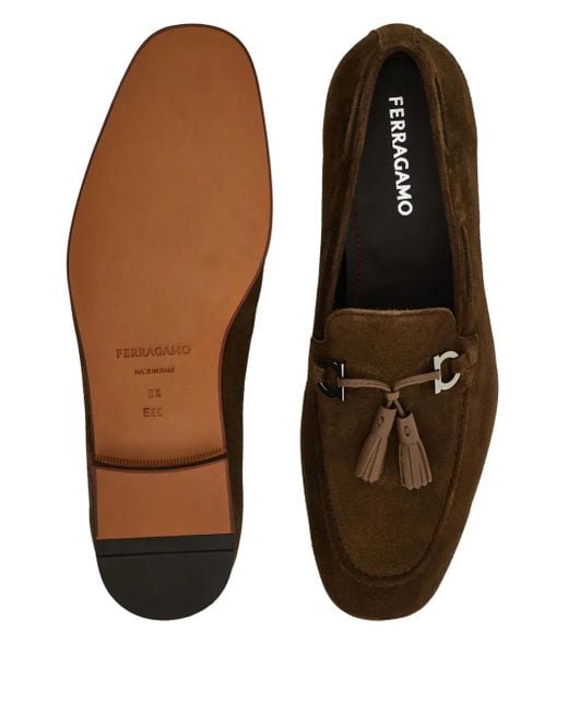 Ferragamo Brown Tassel-Detail Loafers for men