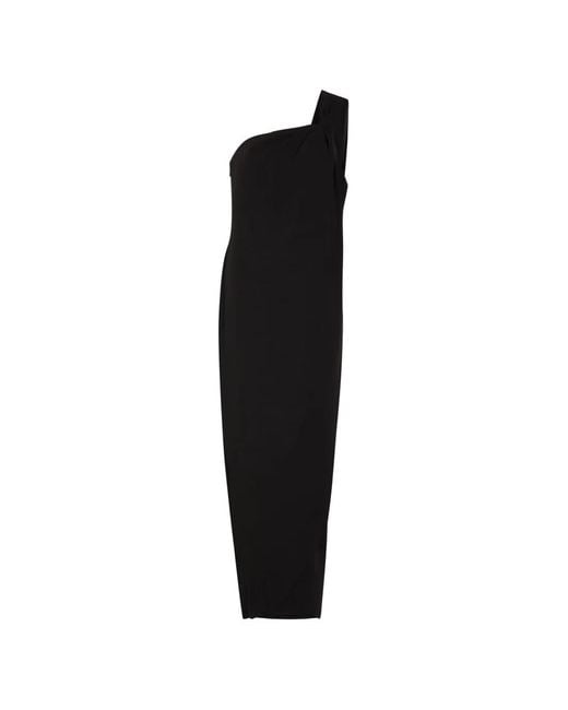 Ronny Kobo Black Xanden One-Shoulder Midi Dress