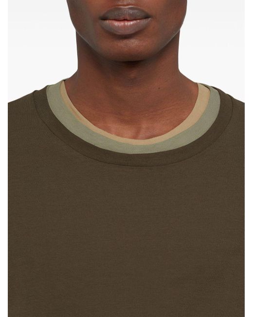 Camiseta a capas Jil Sander de hombre de color Brown
