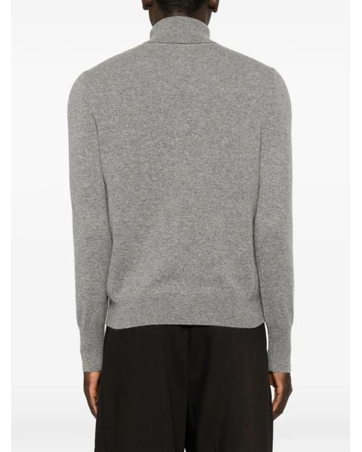 Bompard Gray Turtleneck Sweater for men