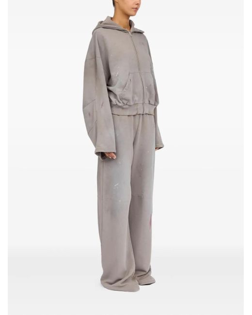 MM6 by Maison Martin Margiela Gray Numbers-Print Hoodie