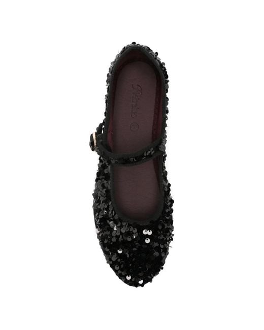 Flabelus Black The Little Prince Sequin-Embellished Ballet Flats