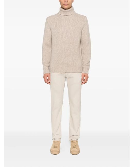 Fedeli Natural Turtleneck Sweater for men