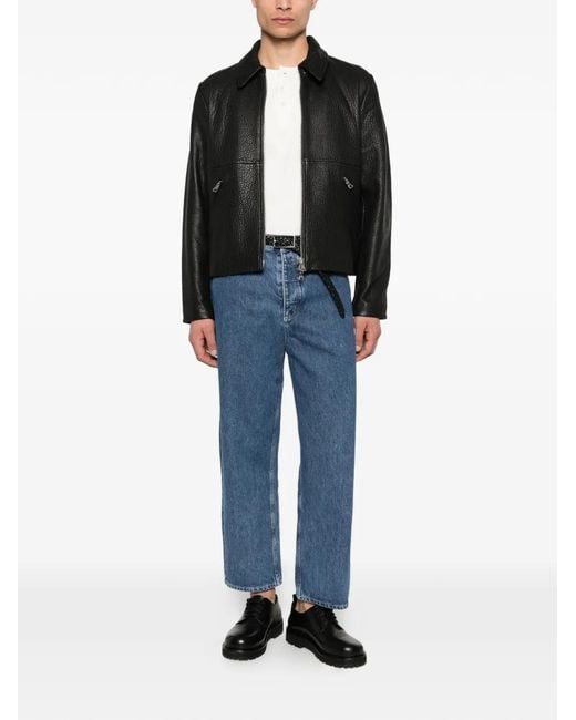 Won Hundred Black Dutton Leather Jacket for men