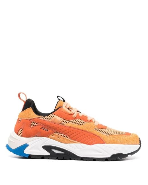 PUMA Orange Horizon Low-Top Sneakers