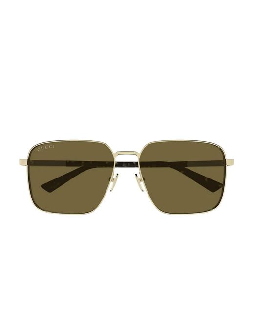 Gucci Green Square-Frame Sunglasses for men
