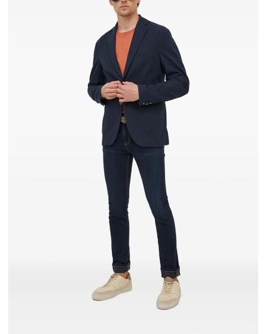 Karl Lagerfeld Blue Logo Patch Jeans for men