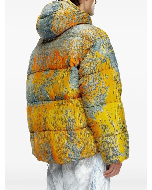 DIESEL Yellow W-Bogaert Padded Jacket for men