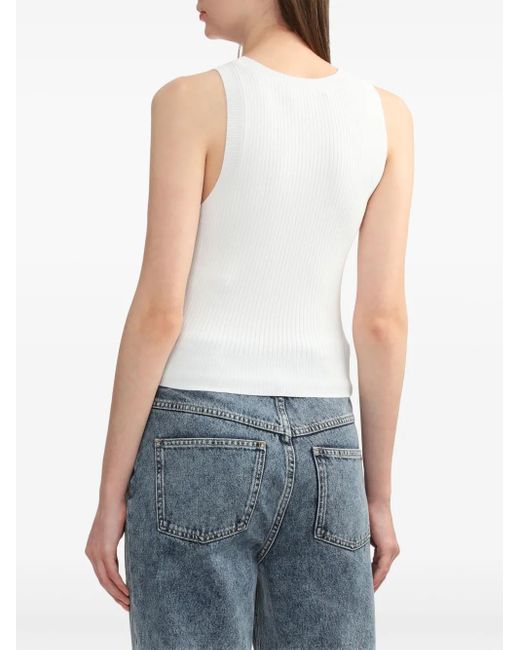 IRO White Thana Ribbed Tank Top