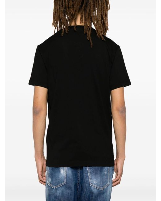 DSquared² Black Ceresio 9 Cool Cotton T-Shirt for men