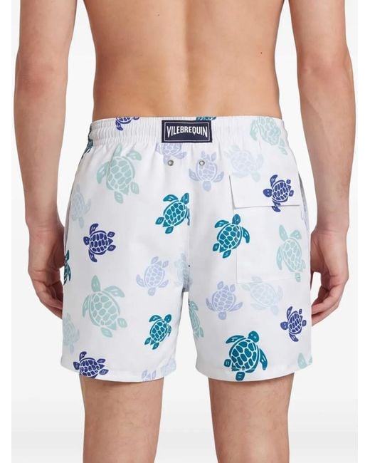Vilebrequin Blue Turtle-Print Swim Shorts for men