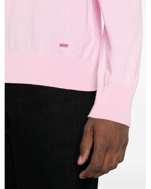 DSquared² Pink Knitted Cotton Jumper for men