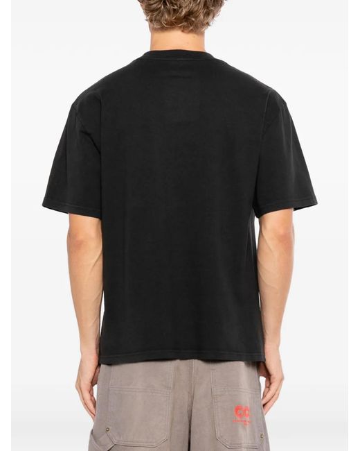 Melt Black Graphic-Print T-Shirt for men