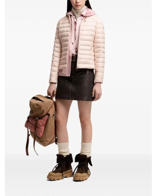 Moncler Pink Igelhood Short Down Jacket