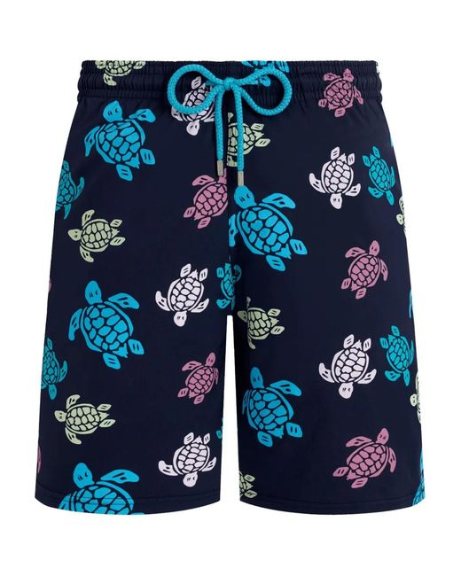 Vilebrequin Blue Turtle-Pattern Swim Shorts for men