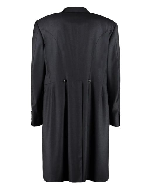Canali Black Rounded Lapel-Collar Tailcoat for men