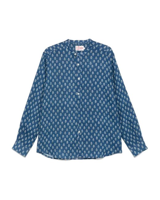 Camisa Naxos Mc2 Saint Barth de hombre de color Blue